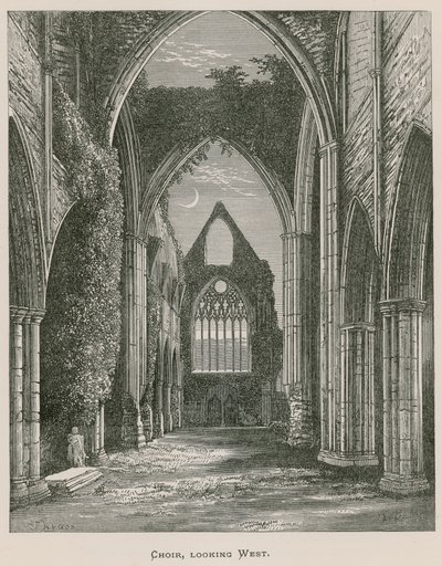 Abbaye de Tintern, chœur, vue vers l